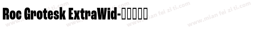Roc Grotesk ExtraWid字体转换